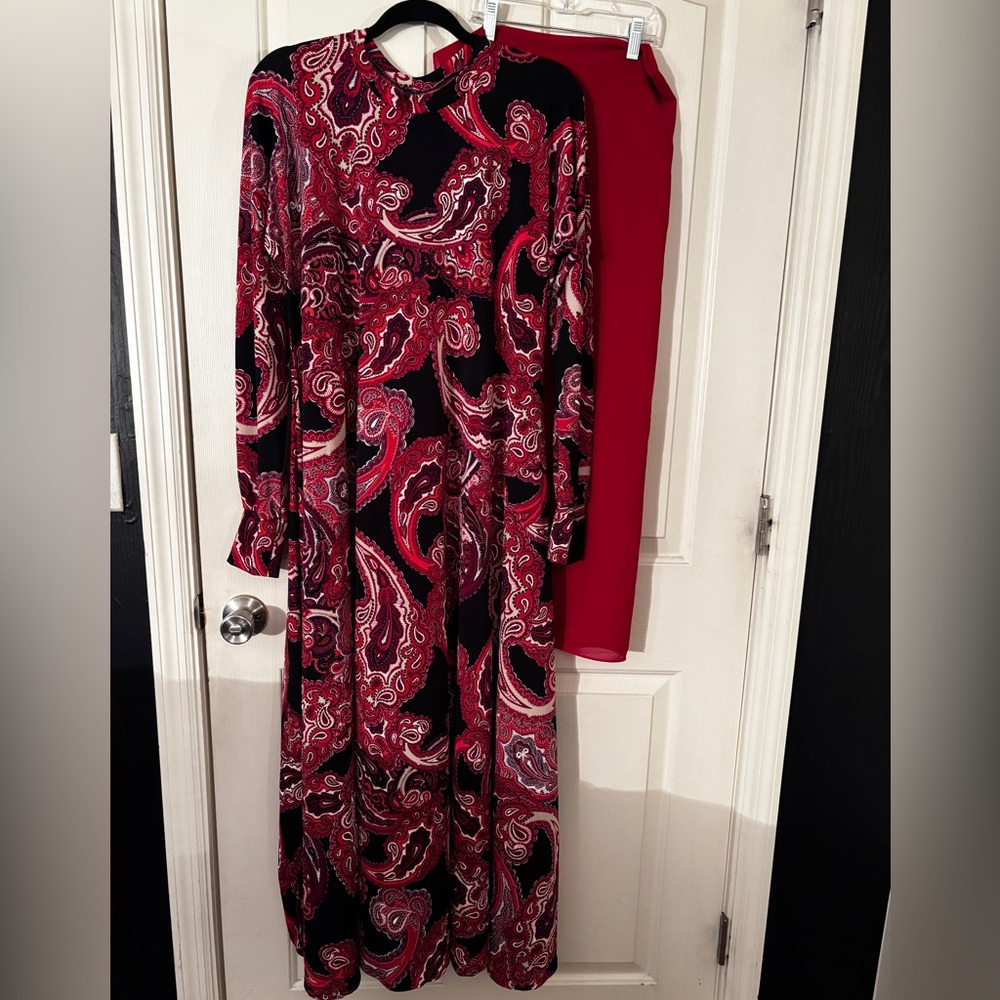 2 Piece Abaya & Scarf Set
